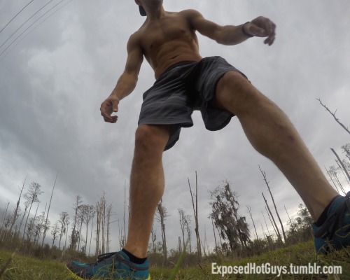 exposedhotguys:  Found a great nature trail near my house today. It started to storm so I took a couple quick pics. What do you link I should film out there?To see more of me CLICK HERE!!!! Send me a gift CLICK HERE!!!