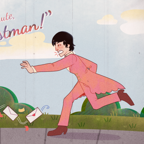 honeypieblues:Beatles Cartoon style practice FT. Please Mister Postman!