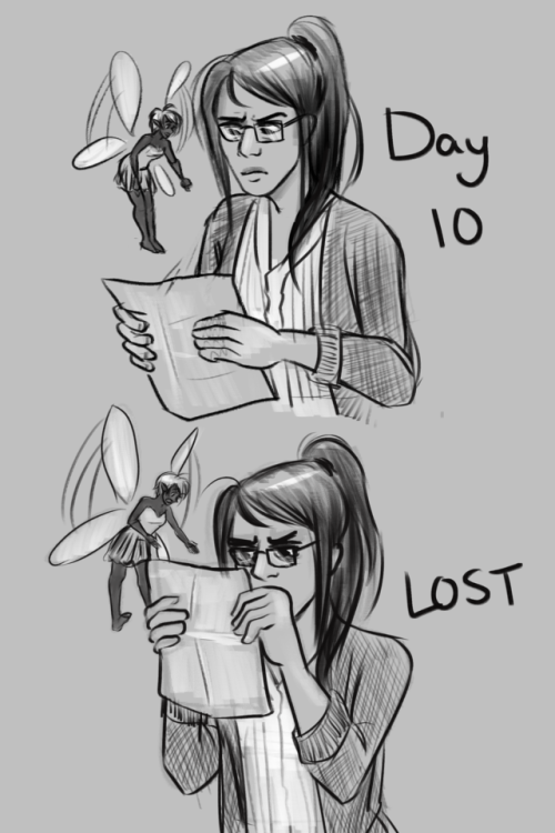 Day 10: LostIm Terrible With Directions. Even If Its In My Face Hahah Im Also So Behind On Inktober Oops