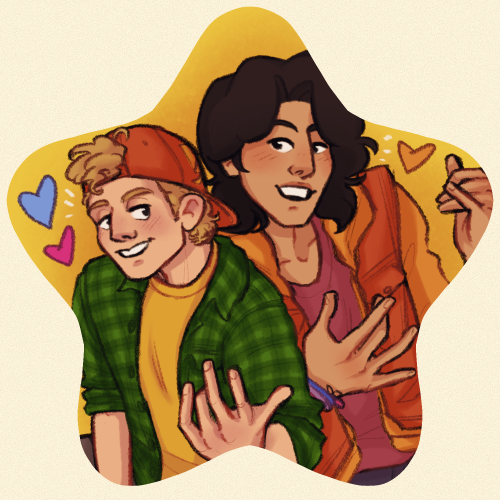 collaborative bill and ted charm by @melonsharks and I where we both drew a side! :D check the reblo