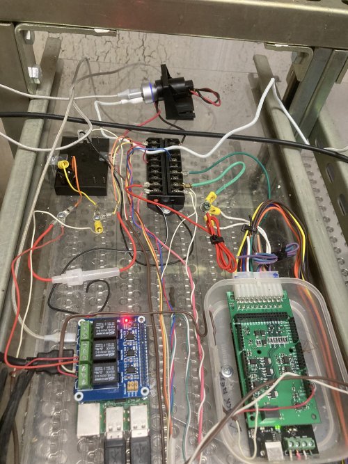 Homebrew powerwall built from a wrecked Tesla Model S.Recharged each day via a 17K watt solar array.