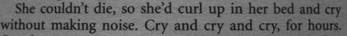 red-paintedwrists:  sad b&amp;w blog