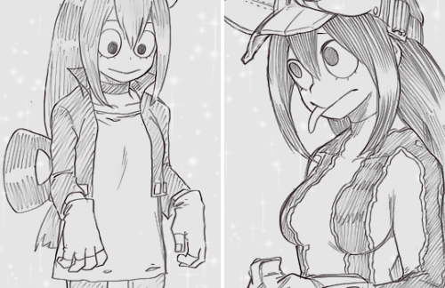 kilruas: ✩ Asui Tsuyu ⋆ 蛙吹梅雨 + Horikoshi’s Sketches ✩