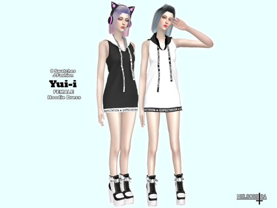 YUII - Hoodie Mini Dress / Outfit