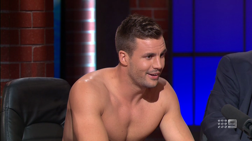 roscoe66:  Beau Ryan on the Footy Show decides to do his segment nude 