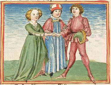 Illustrations from a 15th century German manuscript made in the workshop of Ludwig Henfflin, Stuttga
