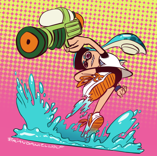 brianwolfstuff: here’s my splatoon inkling because I forgot drawing for fun can be…fun?? I&rsquo;m