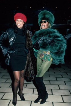 vintagesalt:Beverly Johnson and Grace Jones || 1988