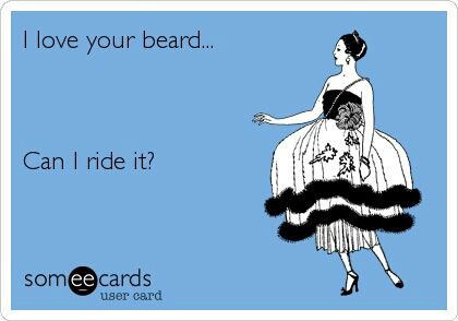 justthemannextdoor:  bound2bsassy:  Beard rides mmmmm  Of course you may  