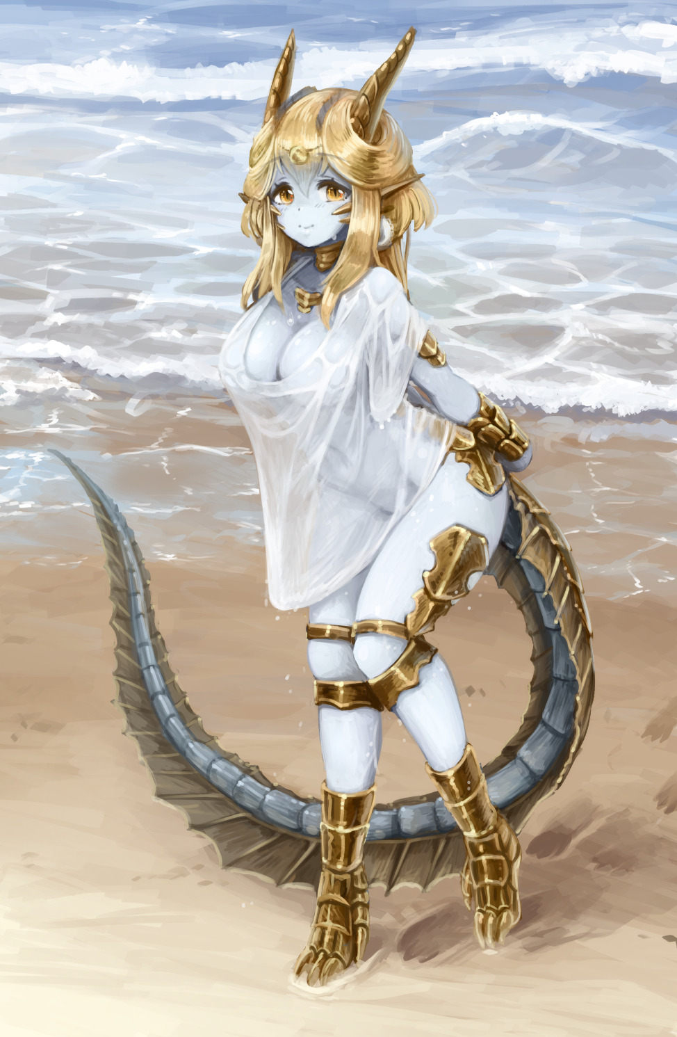 barbariank:first summer related pic with the gold dragon &lt;3