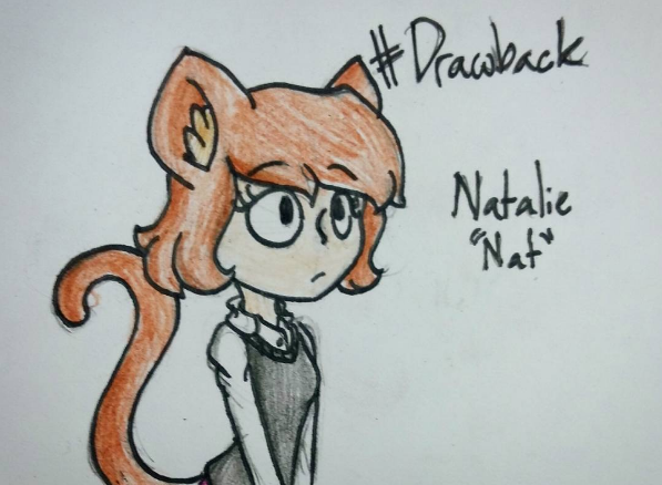 My ideas and drawings for @butchhartman‘s #drawback. Natalie (Nat) the cat/human