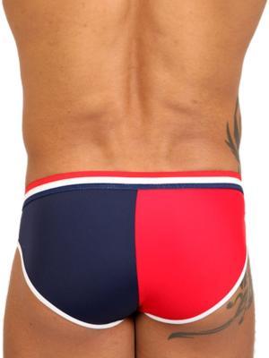 fyeahalexsanchez:  gaykauft:  Pistol Pete Anchor Swimwear Swim Bikini with Side Buckle Red/Navy Blue  Alex Sanchez modeling Pistol Pete 