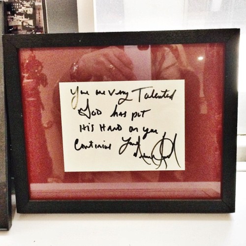 Spotted at @zac_posen yesterday: A personal note from the one and only #MichaelJackson! “You a