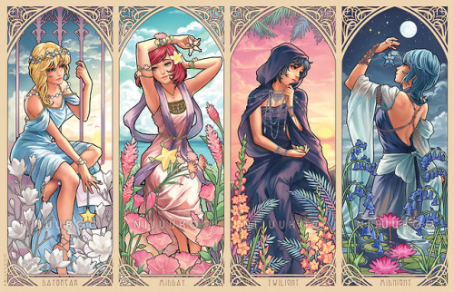 nijuukoo: Times of the Day It is inspired by Mucha’s series of the same name :D Glad I finally got t