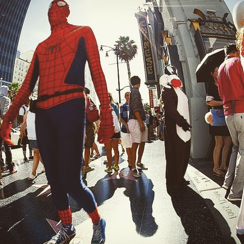 #spiderman at #Hollywood Walk of Fame #losangeles #California #lifestyle #movies #travel #street #PHOTOGRAPHY #gliuphoto Ginger Liu