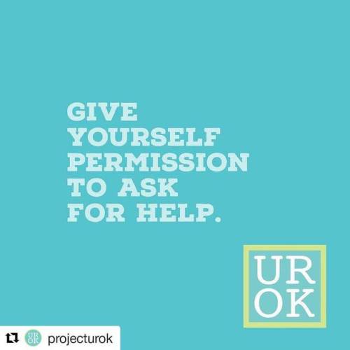 #Repost @projecturok (@get_repost)・・・It’s ok to seek help. Self-care means building therapy in