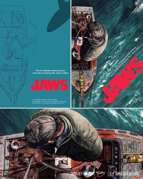 Another #starttofinish for you, this time for my official Jaws poster. So glad I realised that the t