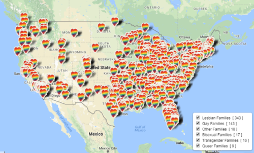 lgbtlovecomesfirst:The Love Comes First LGBTQ family map is a way of discovering other LGBTQ familie