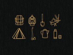 trendgraphy:  camping icons by Sandro Laliashvili 