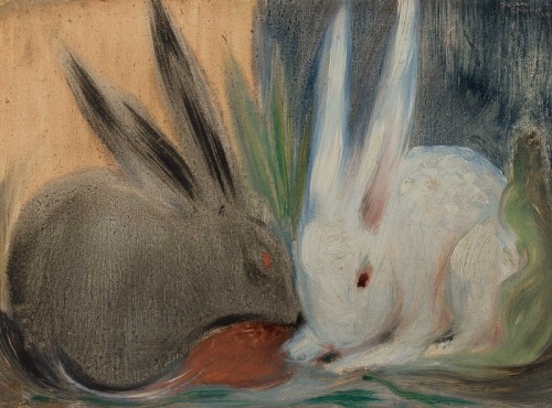 oldpaintings:Rabbits, 1933 by Jean Charlot (French, 1898–1979)