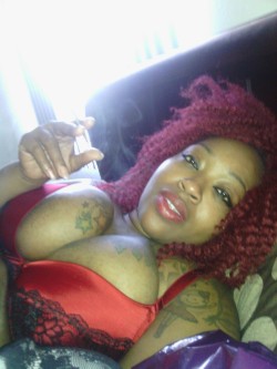 queenkong32:  Blowed  Tats and titties gotta love em