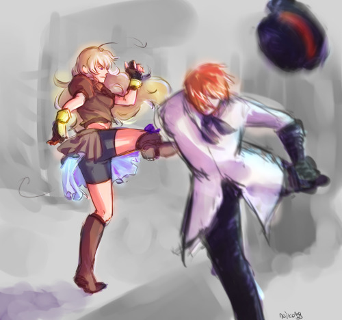 therwbysassoverload:  RWBY　ヤンとローマン by 寧子