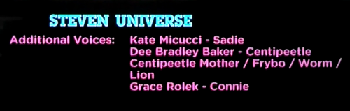 gemfuck:  voice acting credits for steven universe i caught during the ‘thon. (has voice actor for Opal)  Huh, can’t say I expected Sour Cream to be voiced by Brian Posehn, that’s interesting