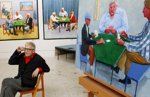 crossconnectmag:  Paintings by David HockneyDavid Hockney, born in 1937 is an English painter, draughtsman, printmaker, stage designer, and photographer. An important contributor to the pop art movement of the 1960s, he is considered one of the most