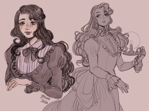 Some sketch commissions that I did for my patreon Hydrangea tier this month! I posted these on twitt