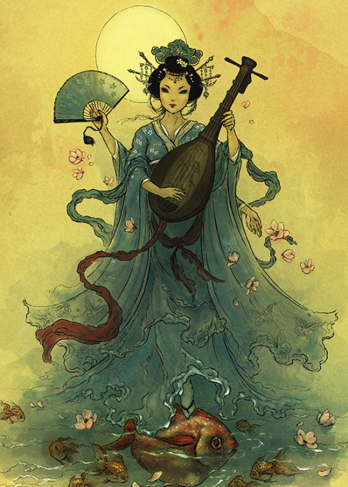 A bit older artwork but I was so happy to find them on my old hard drive… Shinto goddesses an