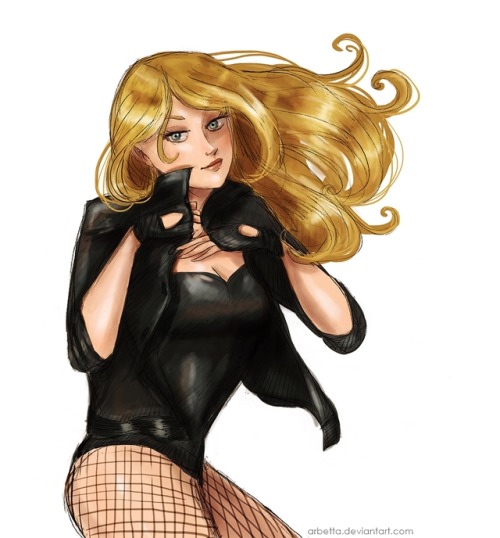 Black Canary coloured sketch :)