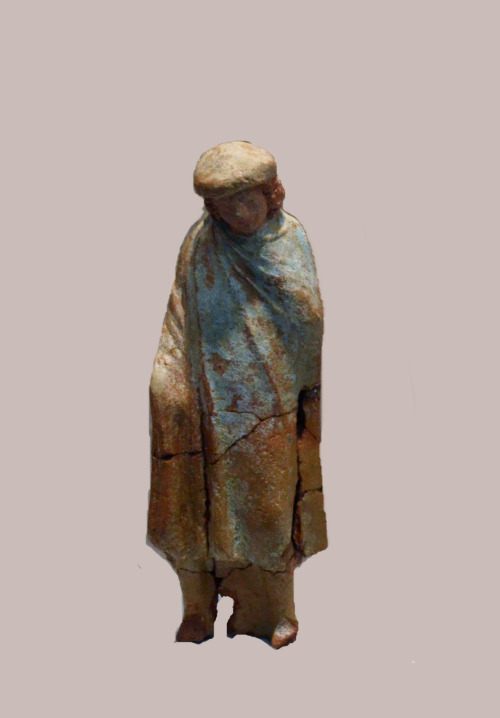 greek-museums:Preview: Colours of the antiquity / Terracotta figurinesPictured above:Figurine of a d