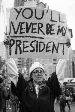 activistnyc:  #NotMyPresident: Protests erupted in New York City on November 9, 2016 after Donald Trump was announced the elected President of the United States. In Columbus Circle, just outside one of Trump’s buildings, activists chanted “Not My