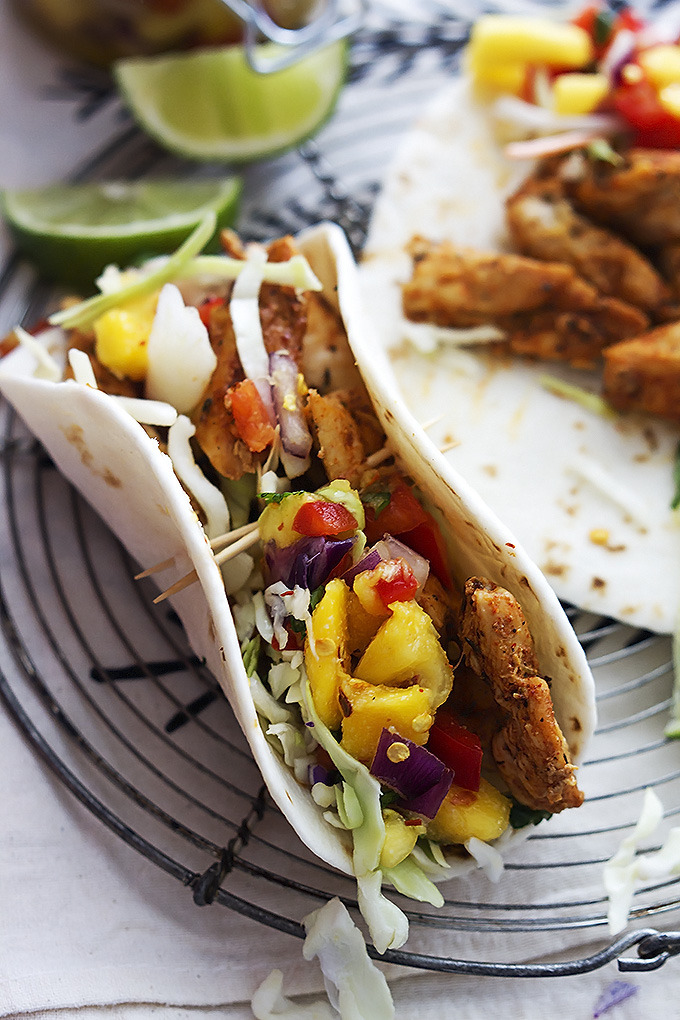 craving-nomz:  Caribbean Chicken Tacos
