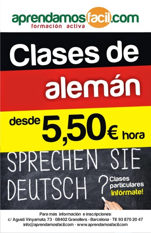 INTENSIVOS ALEMÁN SÁBADOS 5 HORAS : 150€