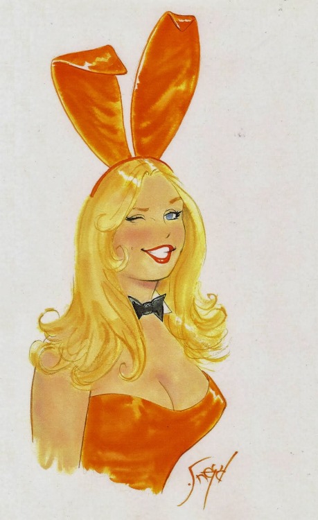 pmatebunny: Doug Sneyd (via Vintage Arts Gallery) Playboy Bunny - classic Playboy art (Doug Sne