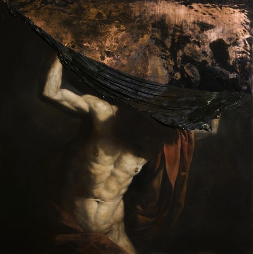 hadrian6:  World Time.  2014.Nicola Samori. Italian b.1977  oil/copper.http://hadrian6.tumblr.com