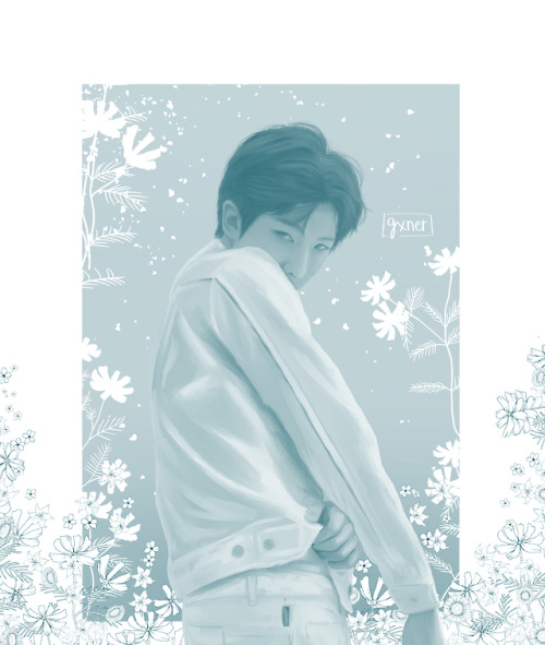 gxner-art: FLORAL SERIES - Namjoon 4/7 DIGITAL ART art on instagram: @ _gxner_other t