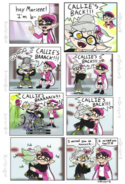 frostykatcreations: a heartwarming shitpost 4 ur soul seriously i spent too much time on this but like??? it aint every day callie comes back 