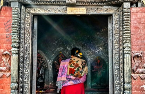 At the temple, Nepal