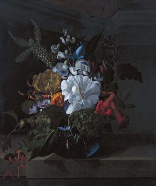 pintoras:Some floral still lifes by Rachel Ruysch (Dutch, 1664 - 1750). According to Wikipedia:She s