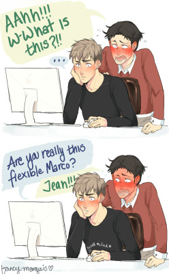 angels-in-your-angles:  fancy-marquis:  jean and marco found all the jeanmarco porn  ...he’s not denying it 