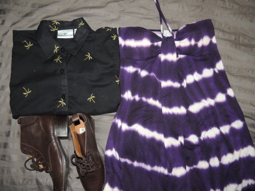 imso-disco: Thrifting this weekend! Palm Tree blouse: $4.99 Tie-dress: $9.99  $4.99 Etienna Aig