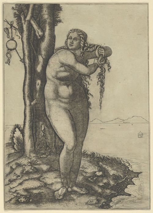 Venus Wringing the Water from her Hair by Marcantonio Raimondi (1506)