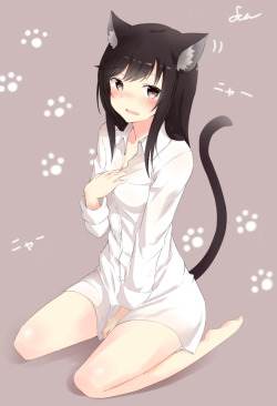 getyournekoshere:  Follow for more cute cat girls &lt;3