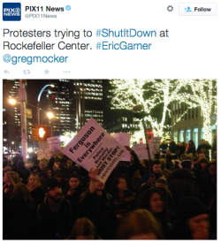 ayothewuisback:  socialjusticekoolaid:  HAPPENING NOW (12/3/14): Thousands are pouring into the streets in NYC in memory of Eric Garner and in protest of another killer cop who got away with murder. SHUT. IT. DOWN. #staywoke #farfromover  This is more