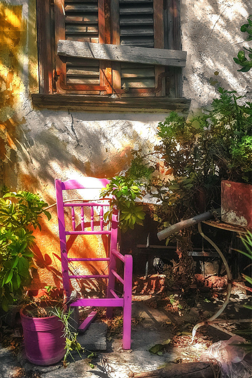 Purple old chair, Athens - GreecePlaka | Athens