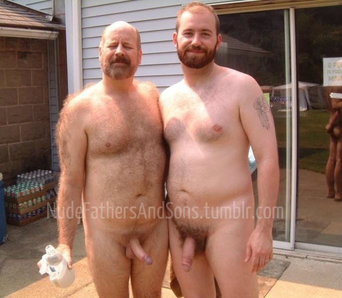 Father and son naked