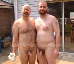 nudefathersandsons:  Real father and son