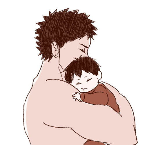 kageyemas:dad au in which iwaizumi is dad and tobio is his son!!! iwaizumi’s probably amazing with kids though lbriwaizumi is also dating oikawa, who is a bigger baby than his son 